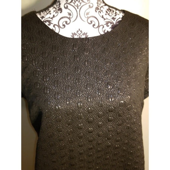 Black Shimmer Sheath Dress - Picture 3 of 5